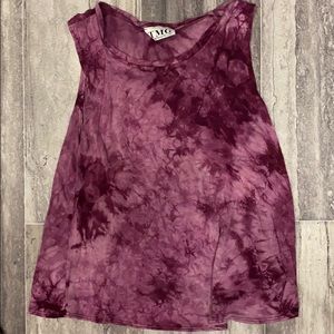 Purple tie-dye tank - Med
